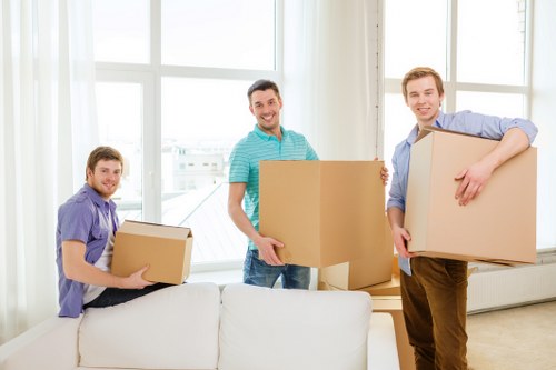 Local removals van loaded with furniture for a move in Creekmouth