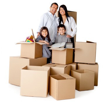 Packed office items prepared for transport in Creekmouth
